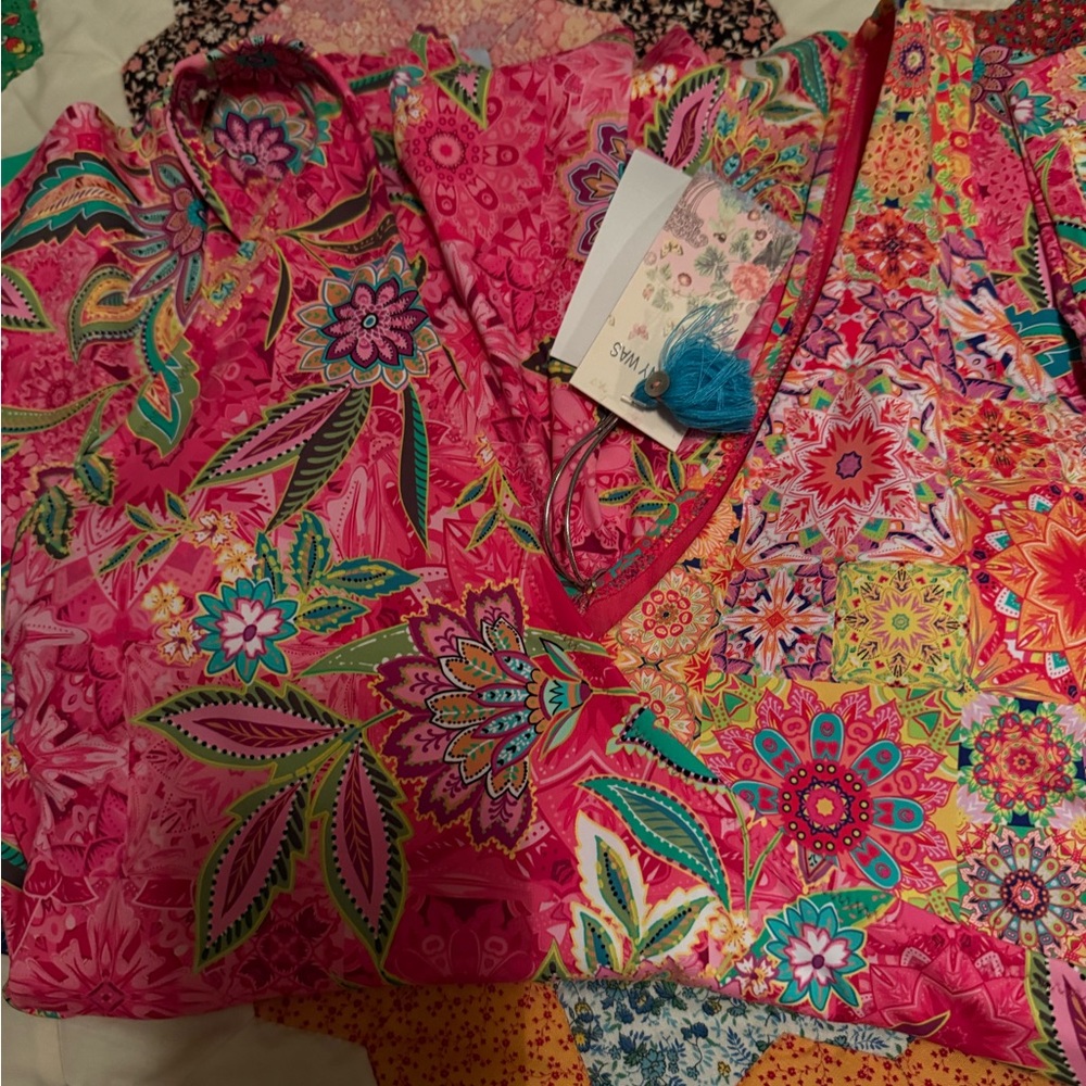 Johnny Was Vibrant Floral bathingsuit - Picture 5 of 8